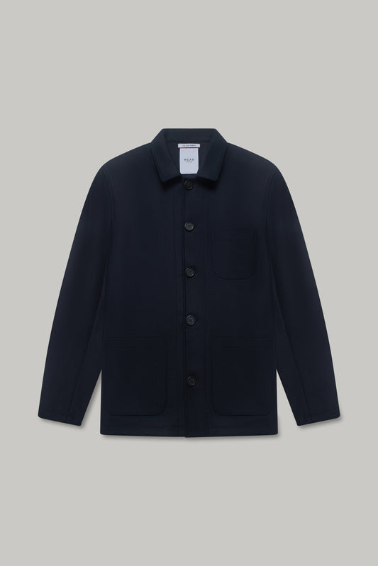 Chiltern Shacket Sleeve Lining - Birbo Twill Navy
