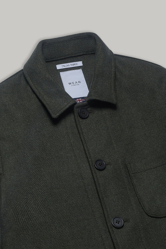 Chiltern Shacket Sleeve Lining - Birbo Twill Olive