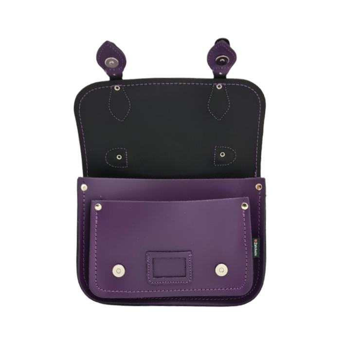 Sacoche midi en cuir - Violet