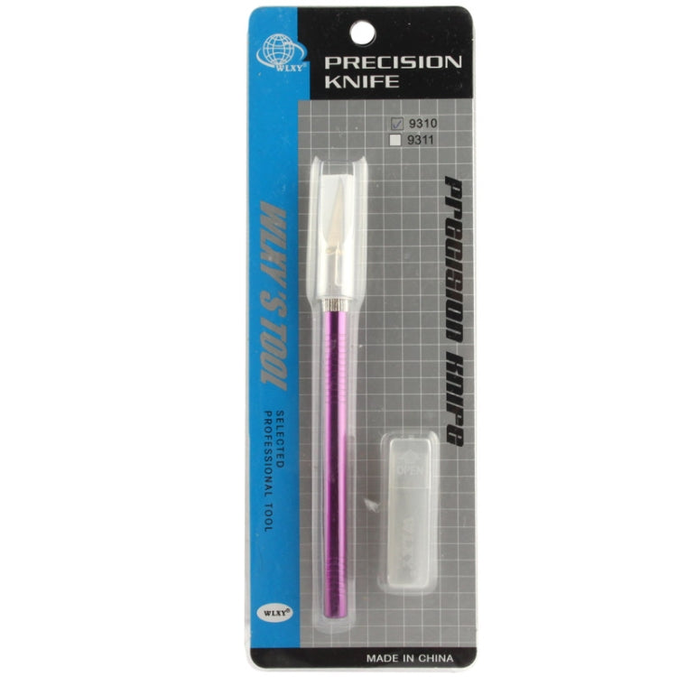 WLXY-9310, WLXY Tool Precision Knife with Replaceable Blade for Mat Carving / Scoring / Trimming, OAL: 145mm, Size: 121mm x 6mm Diameter(Purple)