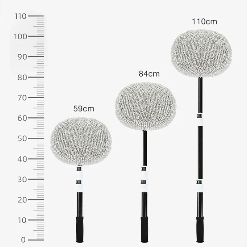 2022 New 15 Degree Bend Car Cleaning Brush Car Wash Brush Chenille Broom Telescoping Long Handle Cleaning Mop Cleaning Tools