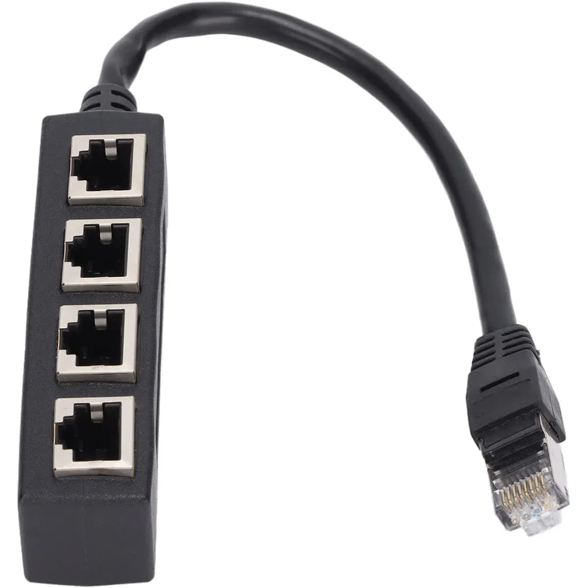 Répartiteur Ethernet, RJ45 1 Mâle vers 4 x Femelles Câble Adaptateur Répartiteur Ethernet LAN Compatible Super Cat5, Cat5e, Cat6, Cat7 Adaptateur LAN