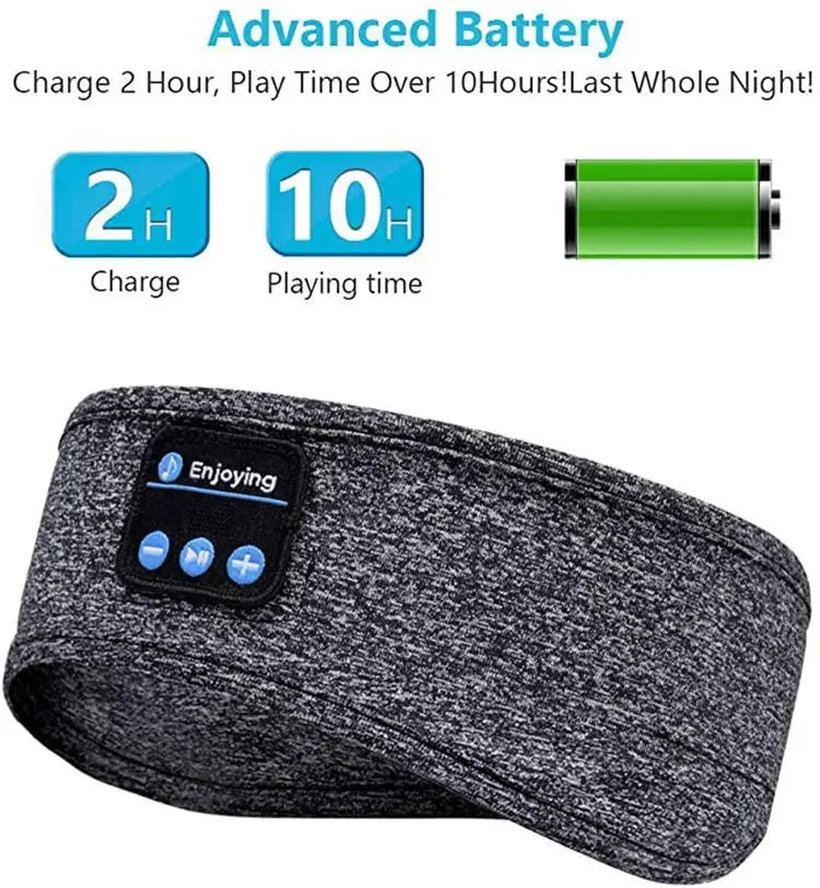 2024 Bluetooth Earphones Sports Sleeping Headband Elastic Wireless Headphones Music Eye Mask Wireless Bluetooth Headset Headband