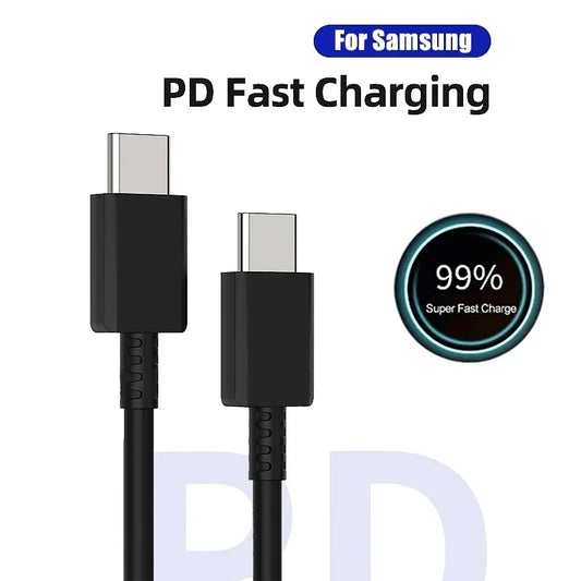5A 45W PD USB-C Super Fast Charging Type-C Cable for Samsung S21 FE S22 Plus S23 S24 Ultra Note 20 A14 A15 A33 A34 A53 A54 A55