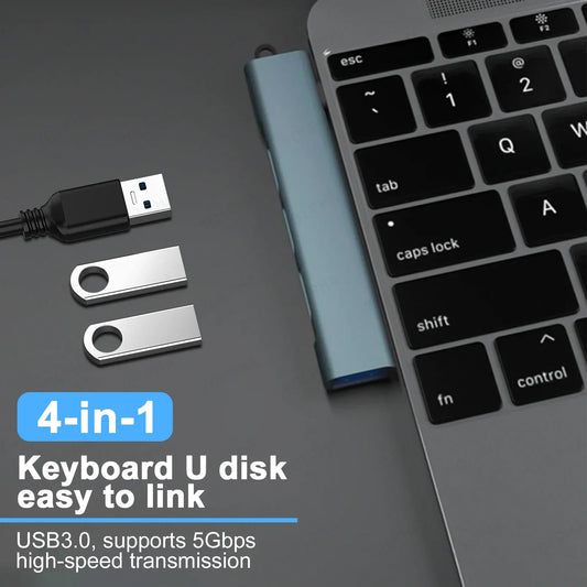 4 Ports Hi-Speed HUBs High Speed 4 Port USB 3.0 Multi HUB Splitter Expansion For Desktop PC Laptop Adapter