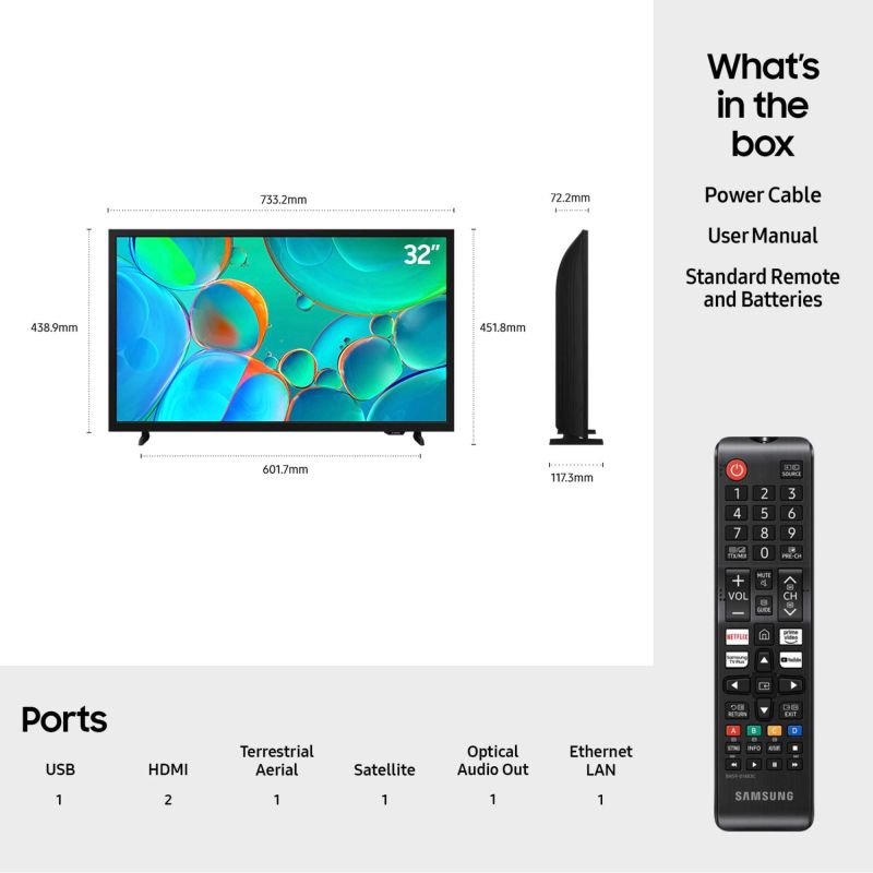 SAMSUNG 32 INCH HD SMART TV - UE32H5000FKXXU