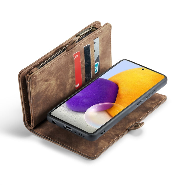 Pour Samsung Galaxy S10 Étui portefeuille détachable multifonctionnel en cuir CaseMe-008 (marron)