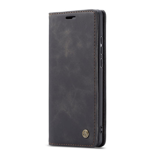 Étui en cuir à rabat horizontal dépoli rétro multifonctionnel CaseMe-013 pour Galaxy A20 / A30, avec fente pour carte et support et portefeuille (noir)