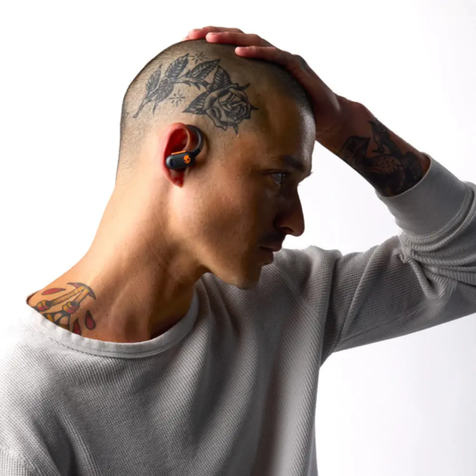 SKULLCANDY Push Active Wireless Bluetooth Noise-Cancelling Sports Earbuds - True Black & Orange