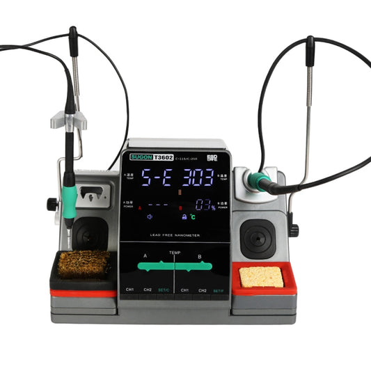 SUGON T3602 220V 240W Station de soudage électrique double nano à double poignée, prise UE