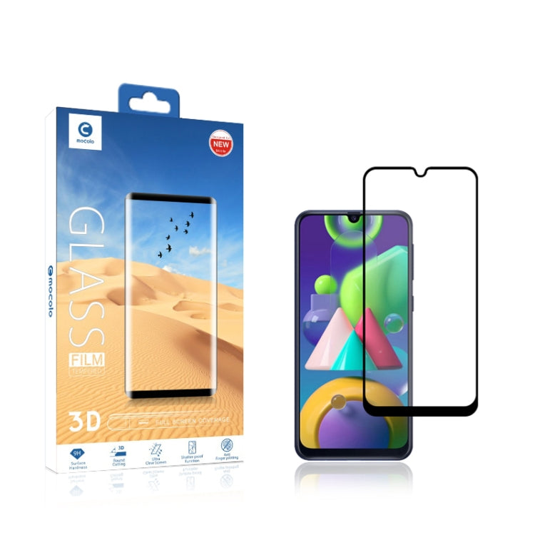 Pour Samsung Galaxy M21/M31 mocolo 0.33mm 9H 3D Pleine Colle Incurvé Plein Écran Film de Verre Trempé