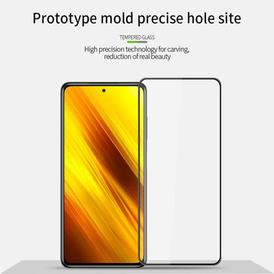 Pour Xiaomi Poco X3 / X3 NFC Film de protection d'écran incurvé en verre trempé anti-explosion 3D MOFI 9H (Noir)