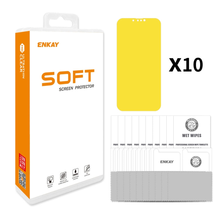 10 PCS ENKAY Full Glue Explosion-proof Hydrogel Film For iPhone 13 Pro Max