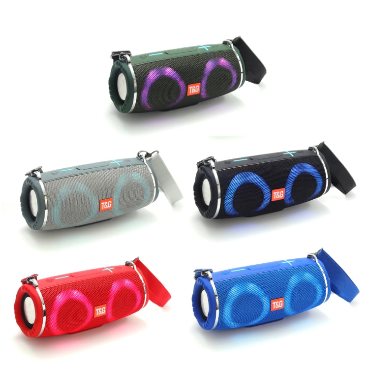 T&G TG642 RGB Light Waterproof Portable Bluetooth Speaker Support FM / TF Card(Camouflage)