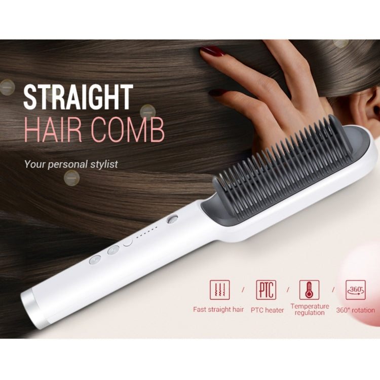 K-SKIN KD380 Lisseur Brosse Électrique Peigne Bigoudi Chauffage Céramique PTC, Prise UK (Noir)