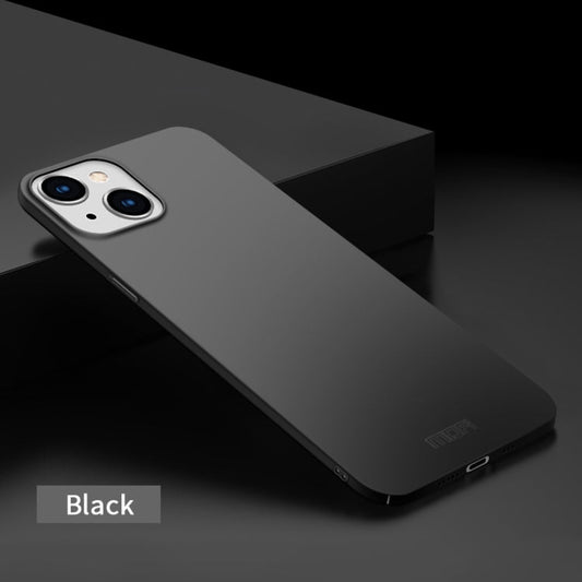 Pour iPhone 14 Plus Étui rigide ultra-fin MOFI Frosted PC (Noir)