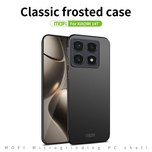 For Xiaomi 14T MOFI Micro-Frosted PC Ultra-thin Hard Phone Case(Black)