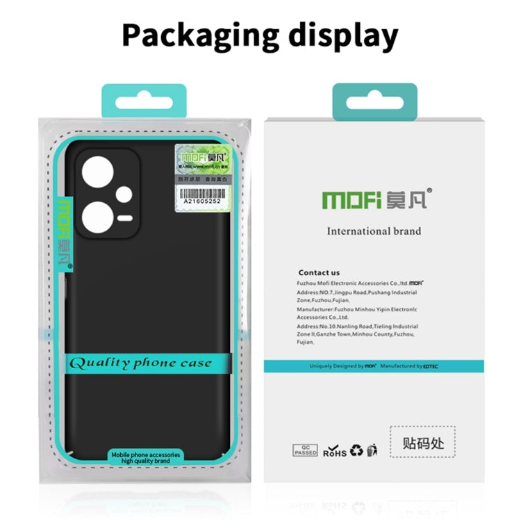 For Xiaomi Redmi Note 14 5G MOFI Micro-Frosted PC Ultra-thin Hard Phone Case(Red)