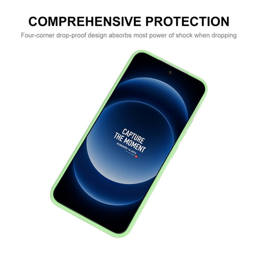 For Xiaomi 14 Ultra ENKAY Hat-Prince Liquid Silicone Shockproof Soft Phone Case(Light Green)