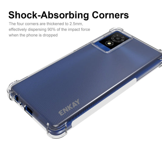 For TCL 501 4G ENKAY Hat-Prince Transparent TPU Shockproof Phone Case