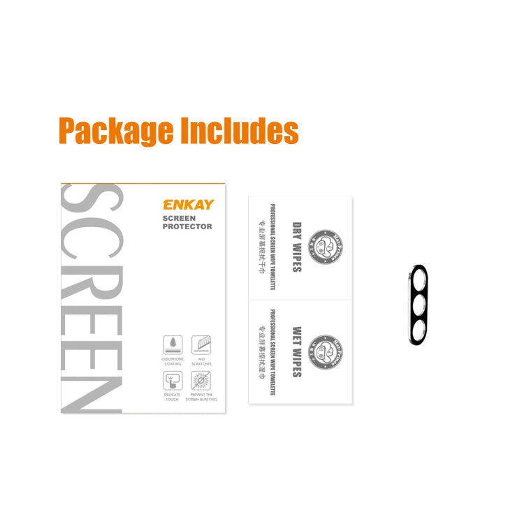 For Samsung Galaxy A15 ENKAY Hat-Prince 9H Rear Camera Lens Tempered Glass Film(Black)