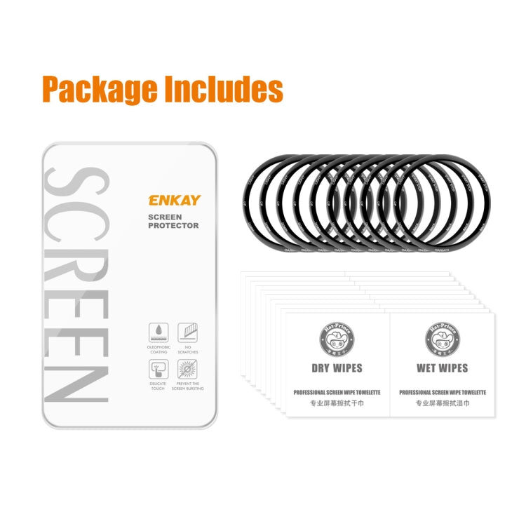 For Garmin Forerunner 245 / 245 Music 10pcs ENKAY 3D Full Coverage Soft PC Edge PMMA HD Screen Protector Film