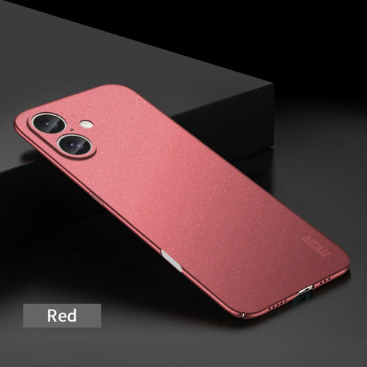 For iPhone 16 MOFI Fandun Series Frosted PC Ultra-thin All-inclusive Phone Case(Red)