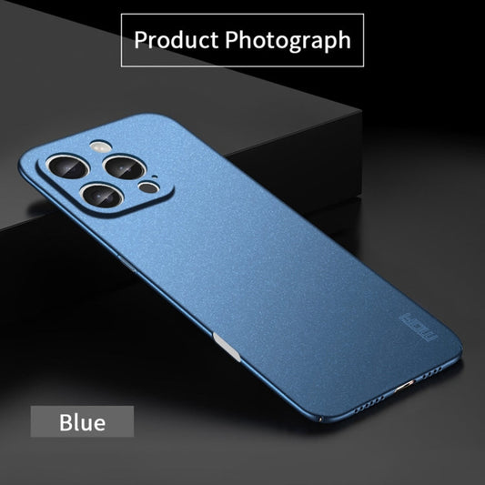 For iPhone 16 Pro Max MOFI Fandun Series Frosted PC Ultra-thin All-inclusive Phone Case(Blue)