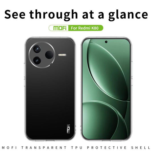 Pour étui de téléphone en TPU ultra-mince Xiaomi Redmi K80 série MOFI Ming (Transparent)