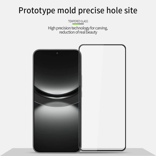 For Huawei nova 12 MOFI 9H 3D Explosion-proof Curved Screen Tempered Glass Film(Black)