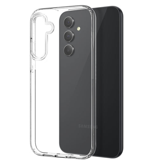 For Samsung Galaxy A35 5G NORTHJO Transparent TPU Phone Case with Tempered Glass Film(Transparent)
