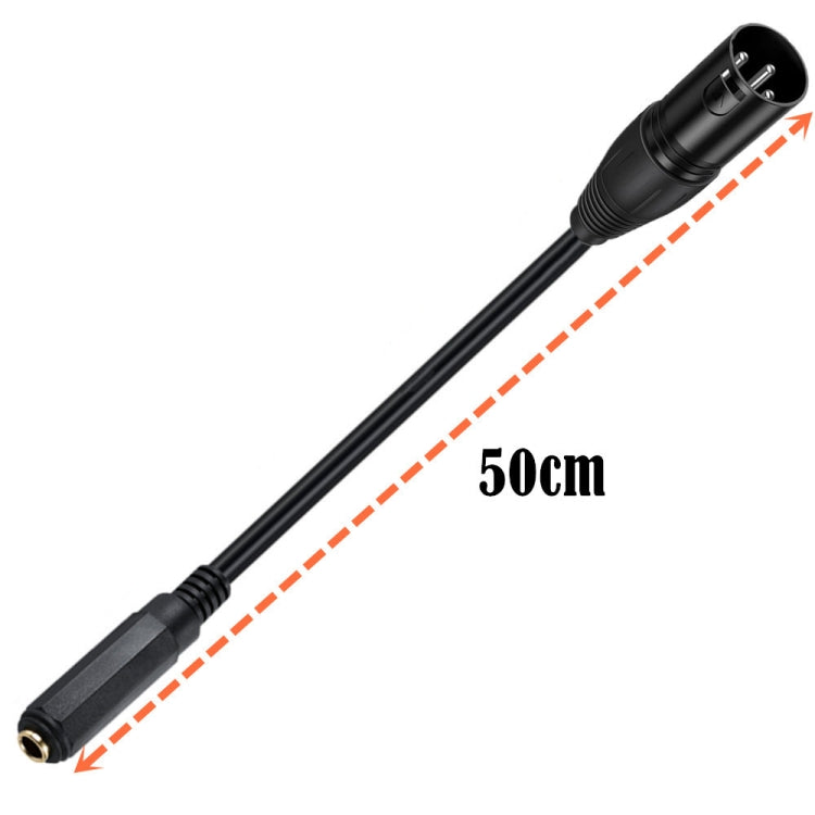6.35mm Female to XLR Male JUNSUNMAY Speaker Audio Amplifier Connection Cable, Length: 50cm