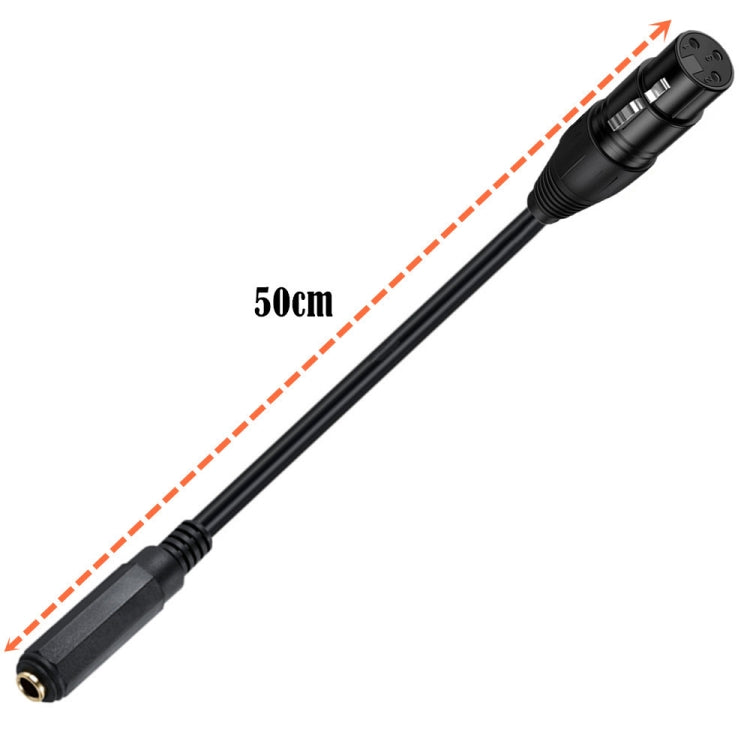 6.35mm Female to XLR Female JUNSUNMAY Speaker Audio Amplifier Connection Cable, Length: 50cm