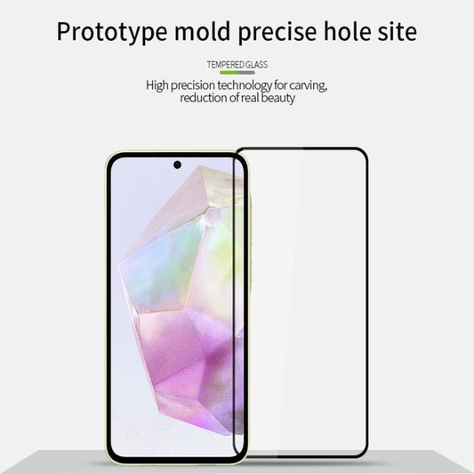 For Samsung Galaxy A36 / A56 MOFI 9H 2.5D Full Screen Tempered Glass Film(Black)