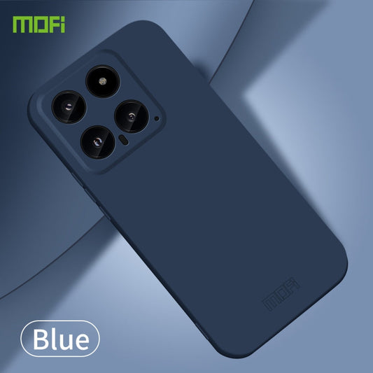 For Xiaomi 14 MOFI Qin Series Skin Feel All-inclusive PC Phone Case(Blue)