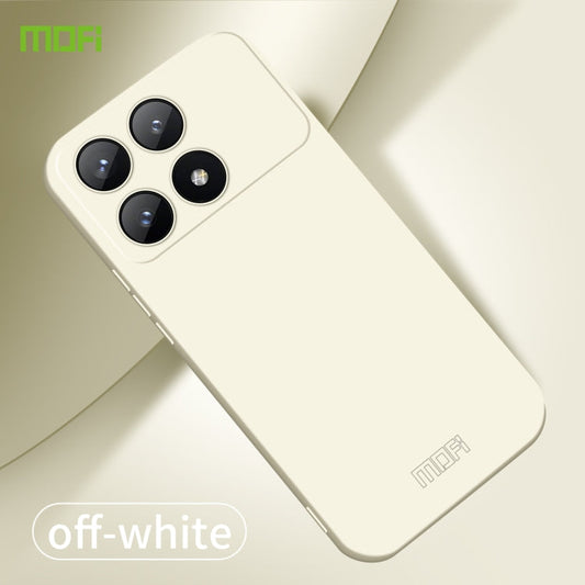 Pour Xiaomi Redmi K70E MOFI Qin Series Étui de téléphone en PC tout compris avec sensation de peau (beige)