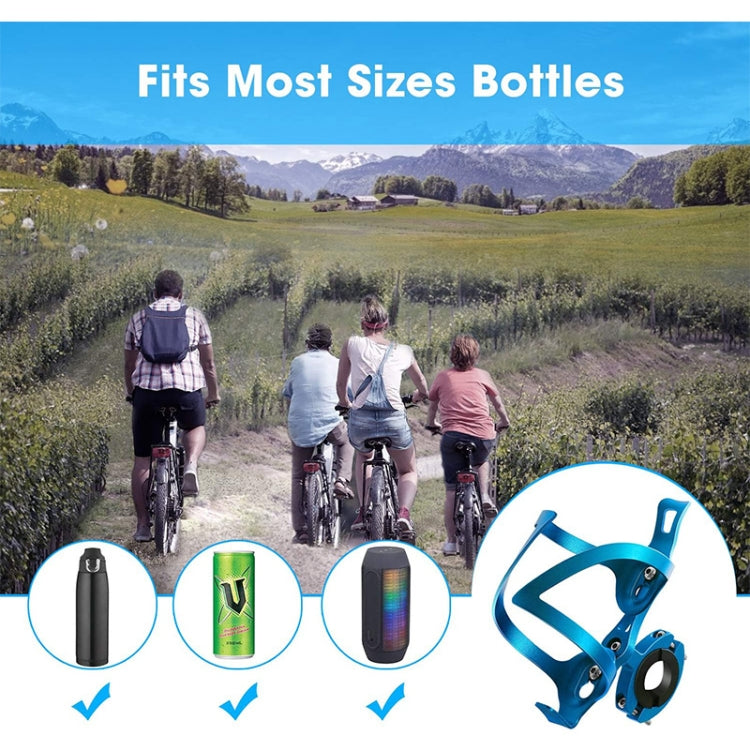 Without Rotation Base JUNSUNMAY Bike Cup Holder Cages Bicycle Water Bottle Aluminum Alloy Bracket(Red)
