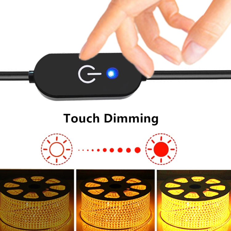 JUNSUNMAY Variateur de lumière tactile en ligne à LED DC 5.5mmx2.5mm pour couleur unique, longueur 30cm (Blanc)