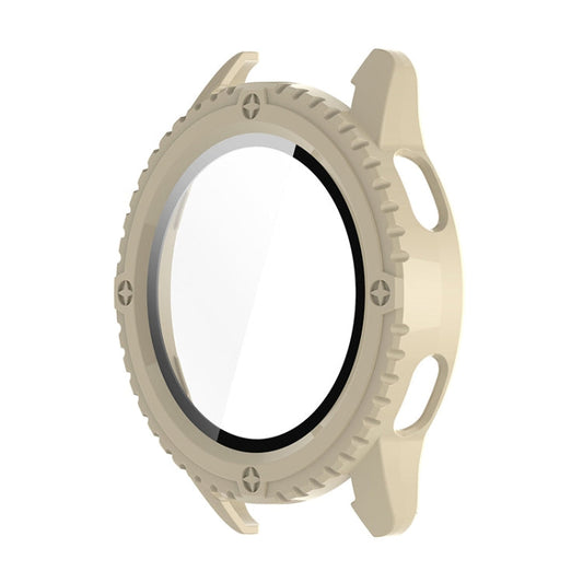 For Xiaomi Watch S3 ENKAY Hat-Prince Full Coverage Tempered Glass Film Integrated PC Watch Cover(Ivory White)