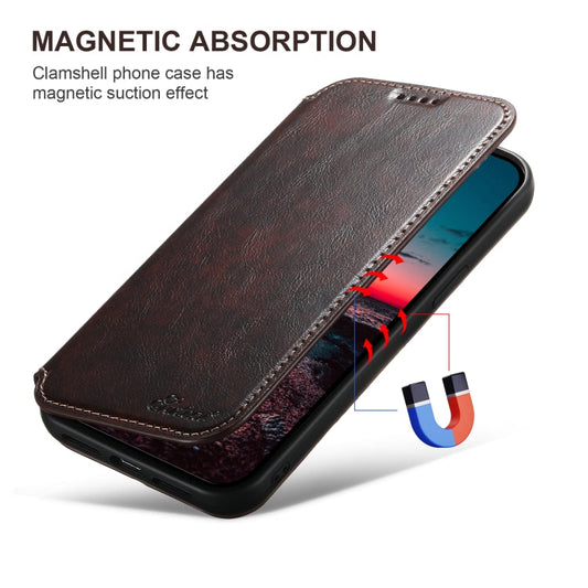 For iPhone 16 Pro Suteni J05 Leather Magnetic MagSafe Phone Case(Brown)