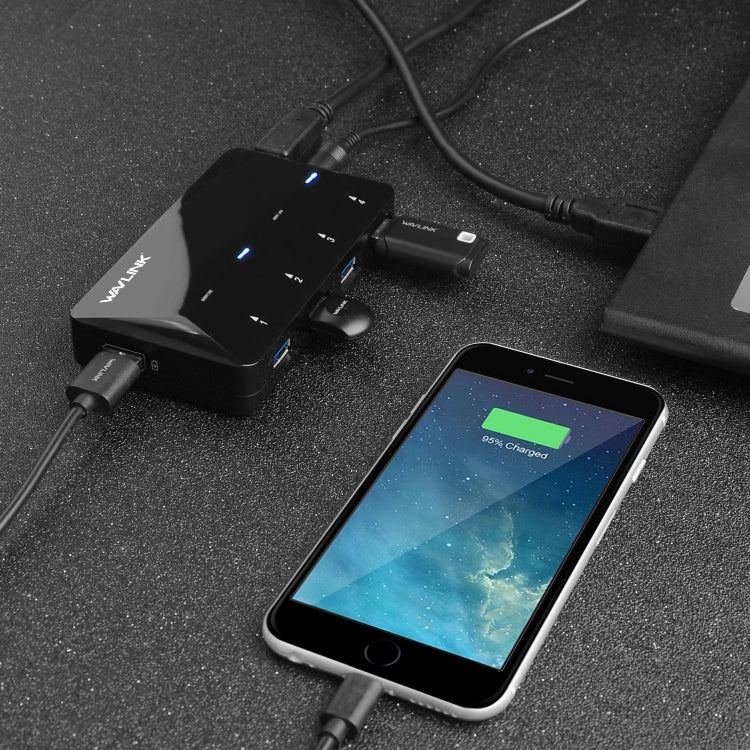 WAVLINK WL-UH3042P1 2.4A Fast Charging Adapter for Keyboard Mouse 4-Port USB3.0 HUB(AU Plug)