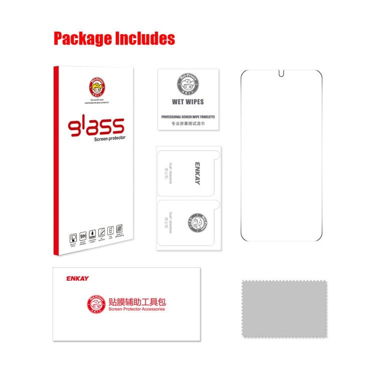 For Samsung Galaxy S24+ / S25+ 5G ENKAY 0.18mm High Aluminum-silicon Tempered Glass Film, Support Ultrasonic Fingerprint Unclock