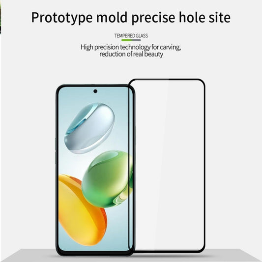 For Honor X7C 5G MOFI 9H 2.5D Full Screen Tempered Glass Film(Black)