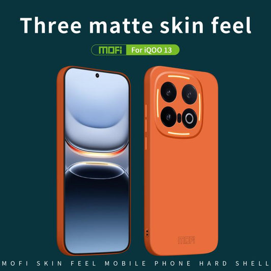 For vivo iQOO 13 MOFI Qin Series Skin Feel All-inclusive PC Phone Case(Orange)