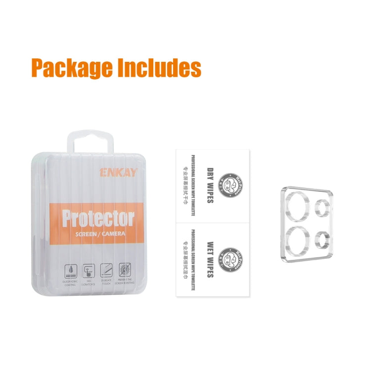 Pour Xiaomi Redmi Note 13 5G ENKAY Hat-Prince Film de protection d'objectif de caméra arrière en verre trempé 9H (transparent)