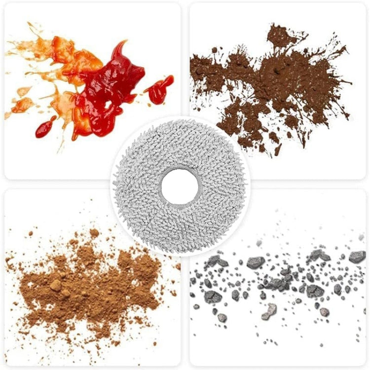 JUNSUNMAY 4pcs Washable Mop Pads Replacement for ECOVACS DEEBOT X1 Turbo / X2 Omni / T20 Pro(Grey+Blue Grey)