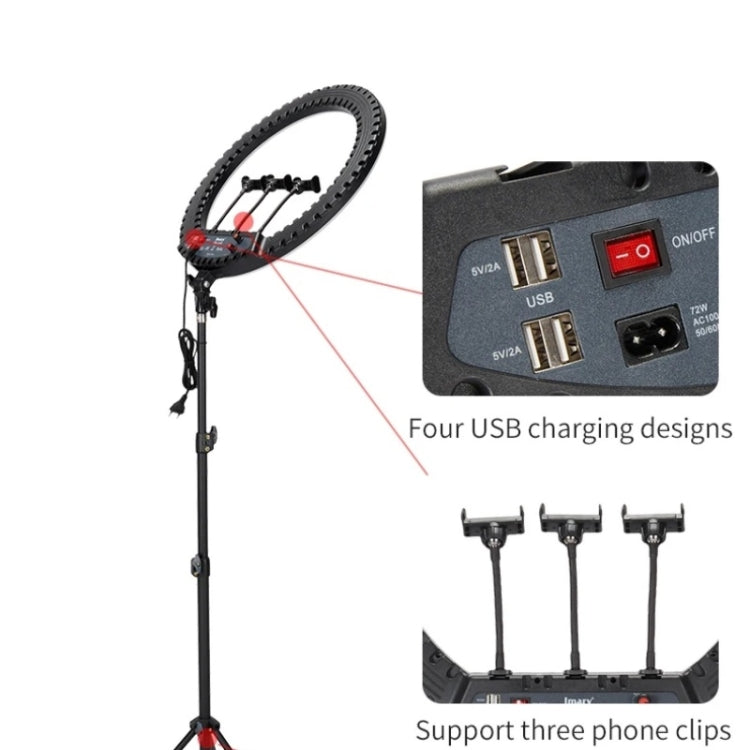 JMARY FM-21R With Remote Control Phone Clip 21-inch Dimmable LED Ring Light(EU Plug)