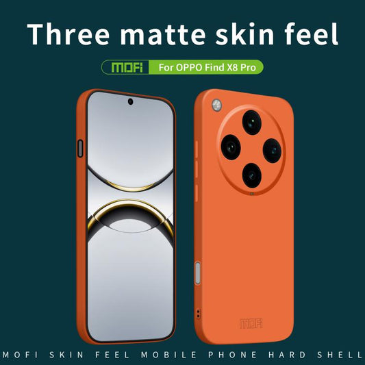 For OPPO Find X8 Pro MOFI Qin Series Skin Feel All-inclusive PC Phone Case(Orange)