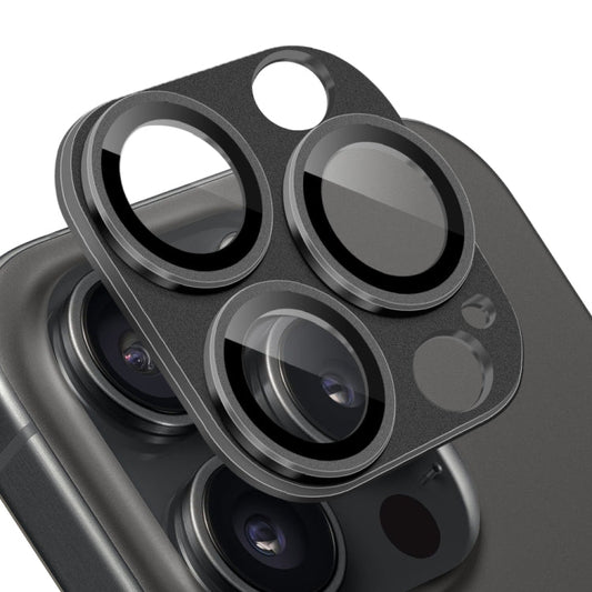 For iPhone 15 Pro / 15 Pro Max NORTHJO Matte Camera Lens Protector Tempered Glass Rear Lens Film(Black)