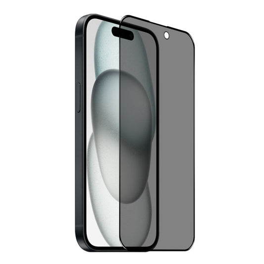 For iPhone 15 Plus NORTHJO A++ 28 Degree Privacy Full Glue Silk Printing Tempered Glass Film